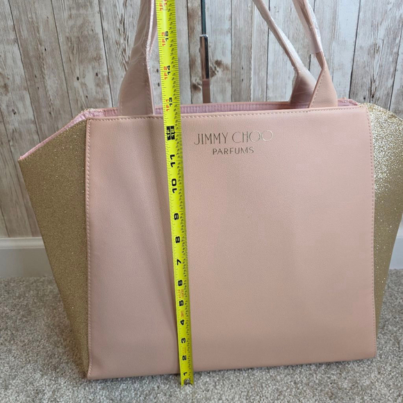 Jimmy Choo sparkling gold, pink tote bag - Picture 5 of 10